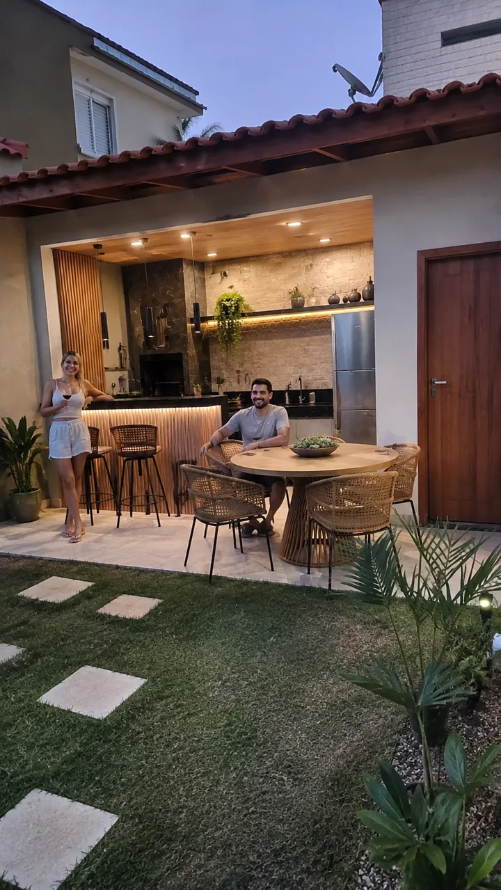 Edícula Gourmet construída por Denise C. e Ricardo C. em Bauru, São Paulo