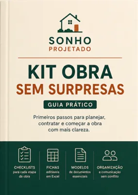 Capa do demonstrativo do Kit Obra sem Surpresas